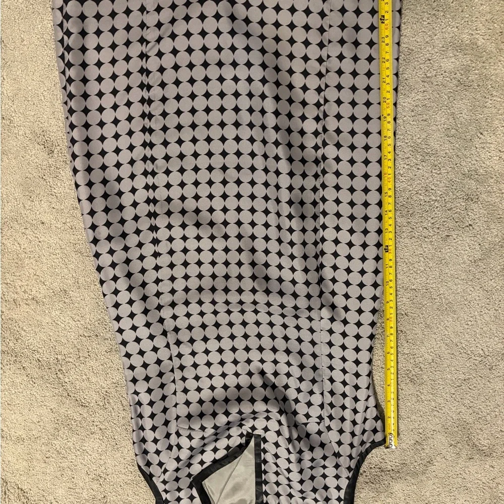 Vertigo Paris Navy and Grey 100% Silk Dress - Picture 3 of 3